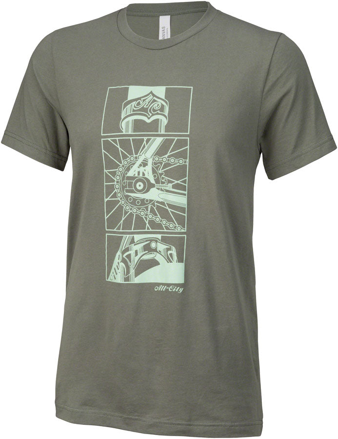 CL3093-01.jpg: Image for All-City Damn Fine Men's T-Shirt - Military Green, 2X-Large