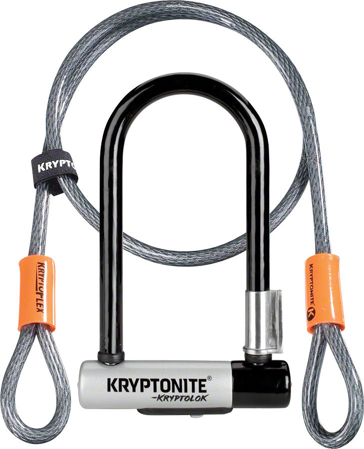 LK8156.jpg: Image for Kryptonite KryptoLok U-Lock - 3.25 x 7", Keyed, Black, Includes 4' cable and bracket