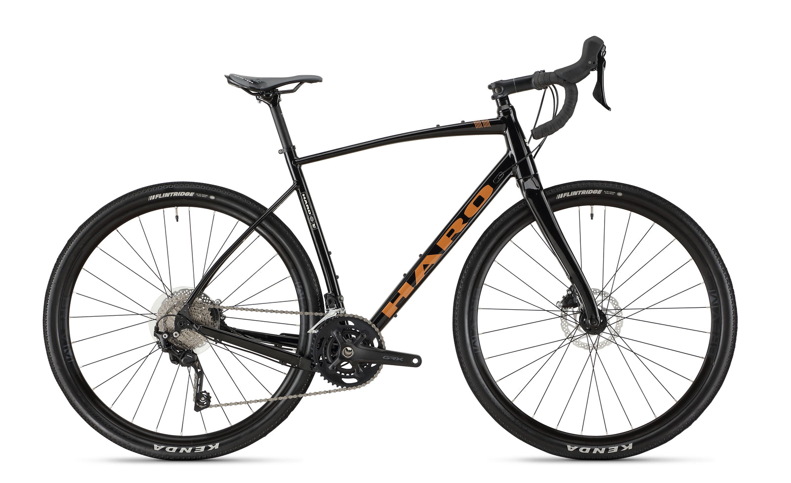 The Buzzard Alloy LTD 2 is a black bike with orange lettering, slim tires, and a curved handlebar on a plain white background.