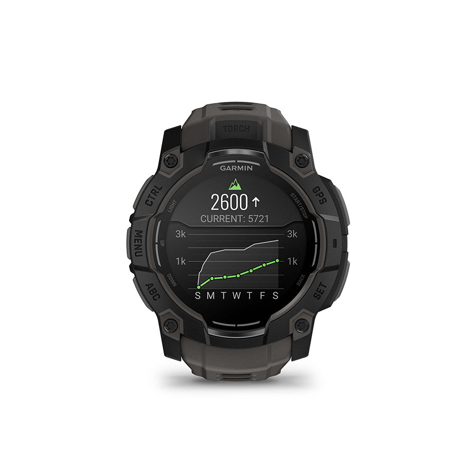 Garmin Instinct 3 50mm AMOLED Watch Watch Color: Black Wristband: Charcoal - Silicone