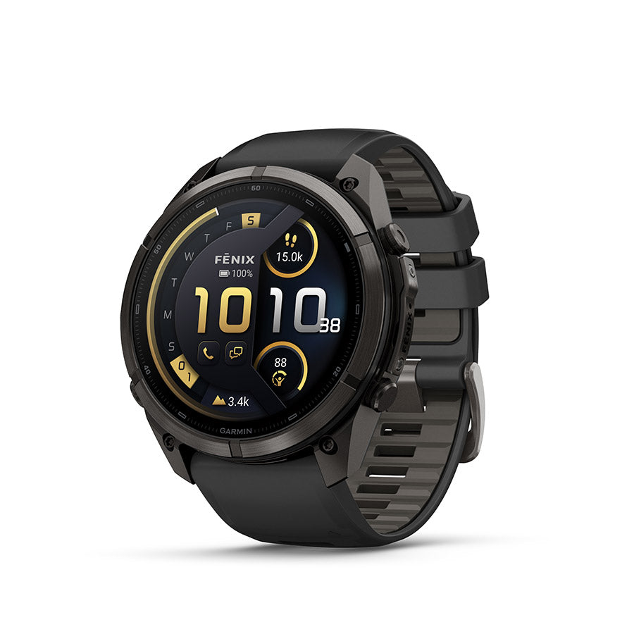 fenix 9 Pro inReach 51mm, Watch, Watch Color: Black, Wristband: Black/ Pebble Grey - Silicone