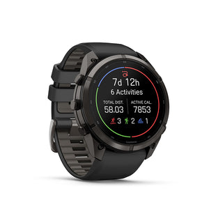 fenix 9 Pro inReach 51mm, Watch, Watch Color: Black, Wristband: Black/ Pebble Grey - Silicone
