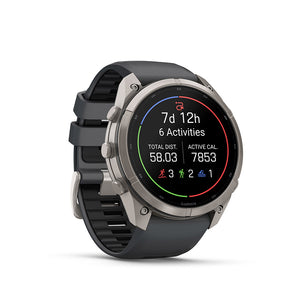 fenix 9 Pro 51mm, Watch, Watch Color: Titanium, Wristband: Graphite/ Black - Silicone