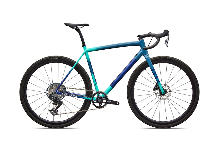 2026 Specialized Crux Expert Axs Bike Grey Blue/Lagoon Blue/Dune White/Majesty Blue 49
