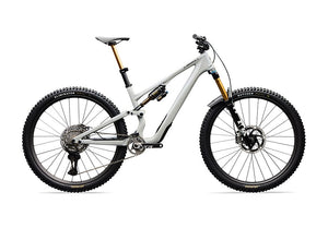 2026 Specialized Stumpjumper 15 S-Works Di2 Bike Gloss Dolomite Metallic / Smoked Liquid Metal S1