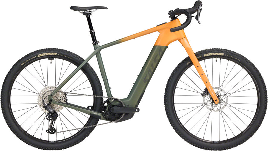 Tributary C GRX 820 Ebike - Dark Pine/Terra Orange