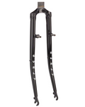 Surly Cross Check 1 1/8" Fork with Mid Eyelets, with Threaded Bosses, Black