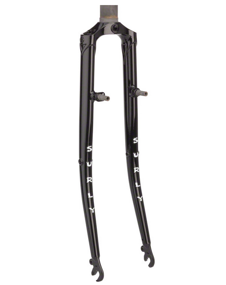 Surly Cross Check 1 1/8" Fork with Mid Eyelets, with Threaded Bosses, Black