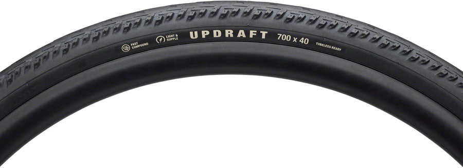Teravail Updraft Tire - 700 x 35 Tubeless Folding BLK Durable Fast Compound