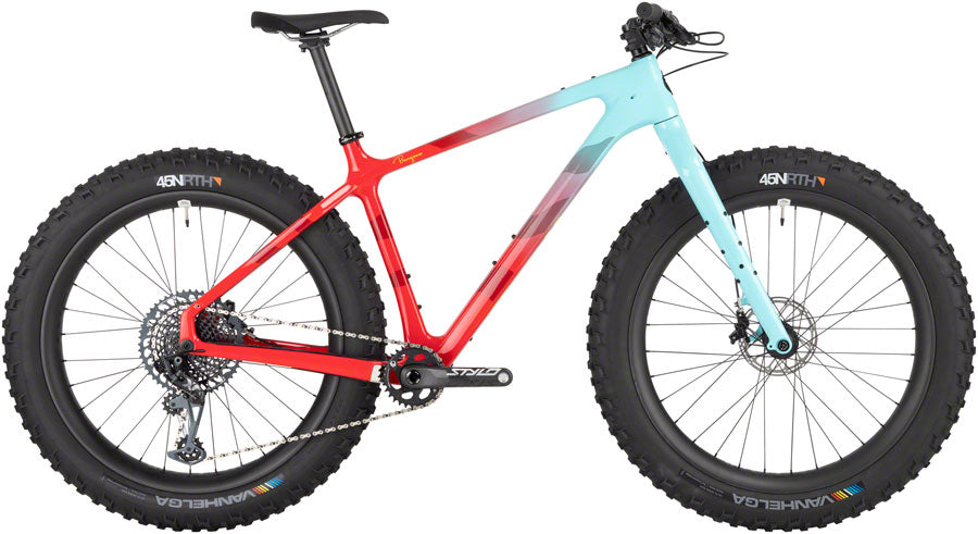 BK2576.jpg: Image for Beargrease X01 Fat Bike - Red/Teal Fade