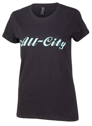 CL3108.jpg: Image for All City Women's Logowear T-Shirt - Black, Teal, Large