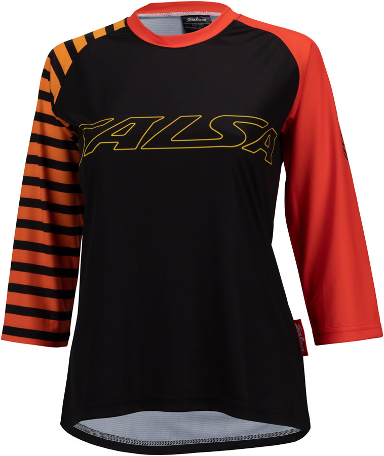 JT3030.jpg: Image for Salsa Devour MTB Jersey - Orange Fade Stripe, 3/4 Sleeve, Women's, 2X-Large