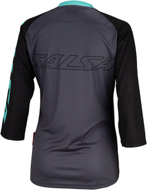 JT3035-01.jpg: Image for Salsa Devour MTB Jersey - Black Mint, 3/4 Sleeve, Women's, 2X-Large