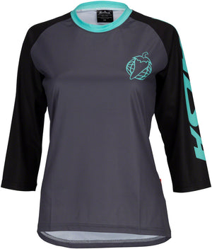 JT3035.jpg: Image for Salsa Devour MTB Jersey - Black Mint, 3/4 Sleeve, Women's, 2X-Large