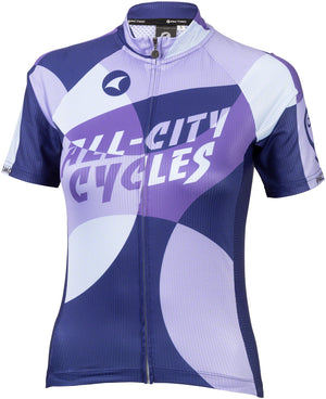 JT3045.jpg: Image for All-City Dot Game Women's Jersey - Dark Purple, Purple, Lavender, Lite Blue, Large