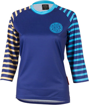 JT5682.jpg: Image for Salsa Devour MTB Jersey - Blue, 3/4 Sleeve, Women's, Large