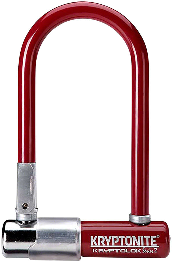 LK1059.jpg: Image for Kryptonite Krypto Series 2 Mini-7 U-Lock - 3.25 x 7", Keyed, Maroon, Includes bracket