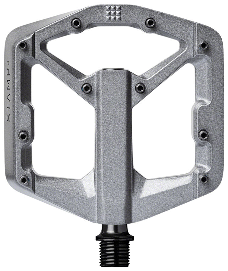 PD8673.jpg: Image for Crank Brothers Stamp 3 Pedals - Platform, Magnesium, 9/16", Gray, Small