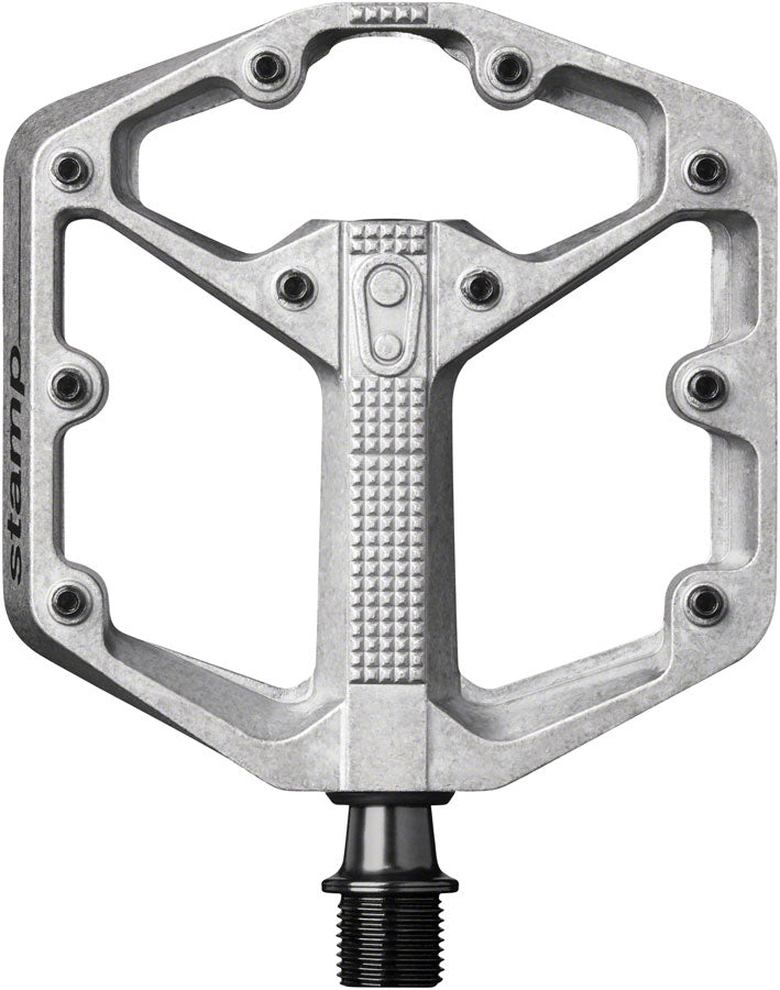 PD8676.jpg: Image for Crank Brothers Stamp 2 Pedals - Platform, Aluminum, 9/16", Raw Silver, Small