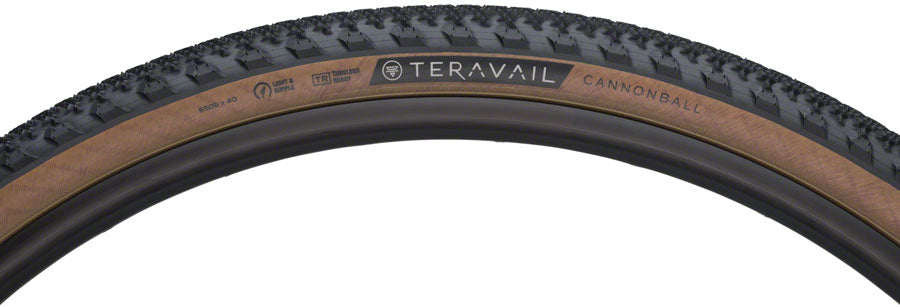 TR7268-02.jpg: Image for Teravail Cannonball Tire - 650b x 40, Tubeless, Folding, Tan, Light and Supple